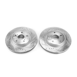 Power Stop JBR1763XPR Evolution Performance Drilled, Slotted & Plated Front Brake Rotor Pair