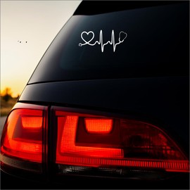 GS Stethoscope Big Heart Vinyl Die-Cut Decal - 8x3.75 Inch Bumper Sticker for Windows, Cars, Trucks, & Laptops - Perfect for Healthcare Professionals
