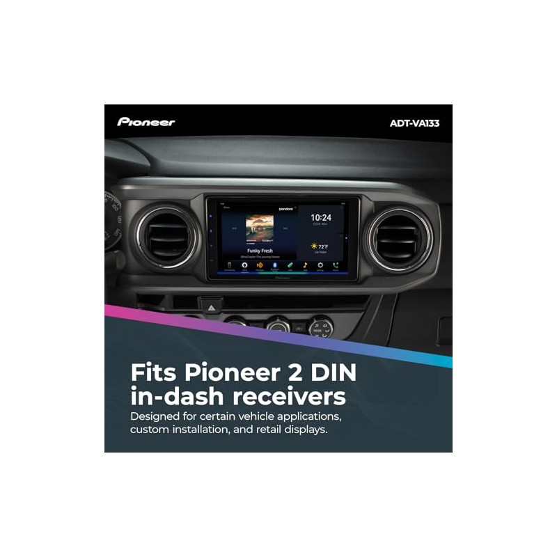 Pioneer ADT-VA133 2 DIN Installation Kit, Includes Flush Mount Cage,