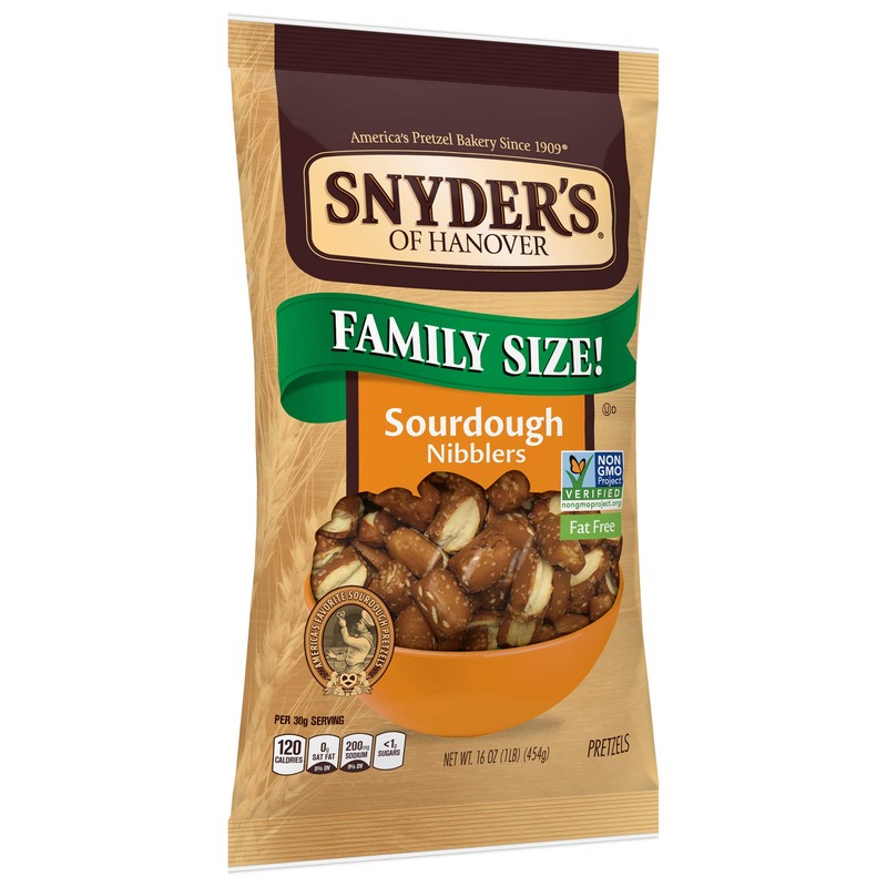 Snyder's of Hanover Sourdough Nibbler Pretzels, 16 Ounce Multi-Pack -