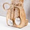 levandeo Rabbit Height 15 cm Mango Wood Metal Easter Bunny