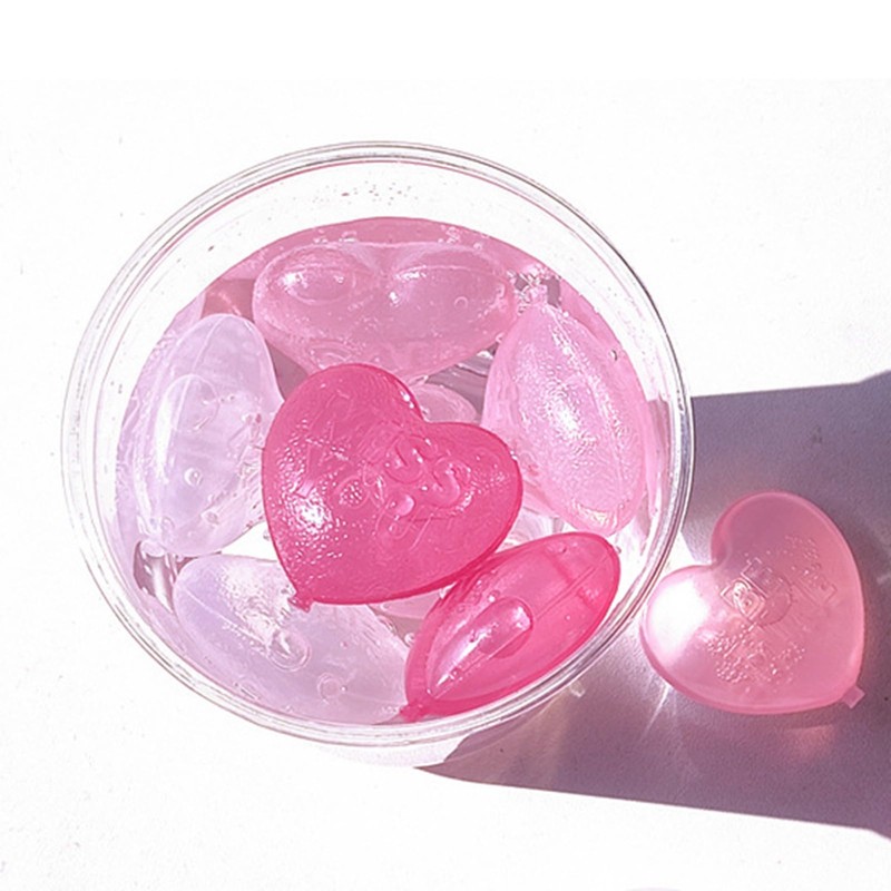 Reusable Ice Cubes, 15 Pack Colorful Heart Shaped Ice Cubes