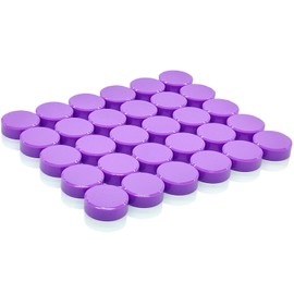 PYJLBX Fridge Magnets, 30 Pack Strong Magnet Small Magnets Whiteboard Magnets, Crafts Magnets, Colourful Mini Round Magnets Heavy Duty Magnets for Whiteboard,Crafts,Notice Board,Fridge,Office (Purple)