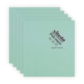 Vileda Professional | PVA Microfiber Green | All Purpose Cleaning Shammy | Shiny Streak Free Results | Synthetic Chamois Towel | Smooth & Absorbent Materials | 5 Pack