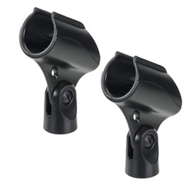 Bettli Microphone Clip for Microphone Stand,2 Pcs Adjustable Universal Microphone Holder Clamp with 5/8" to 3/8" Mic Screw Adapter for Mic Stand