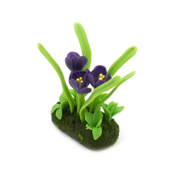 MyTinyWorld Dolls House Miniature Flower Bed Crocus