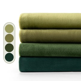 EMEMA Velvet Pillow Covers Pack of 4 Decorative Square Cushion Covers for Sofa Bedroom Home 50x50cm Series Sage Green