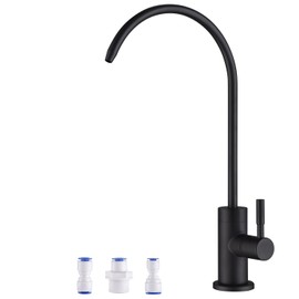 DEOKXZ Matte Black Drinking Water Filter Faucet for Kitchen Sink Reverse Osmosis Ro System, Lead-Free Sus Stainless Steel with Brass Finish (Matte Black)