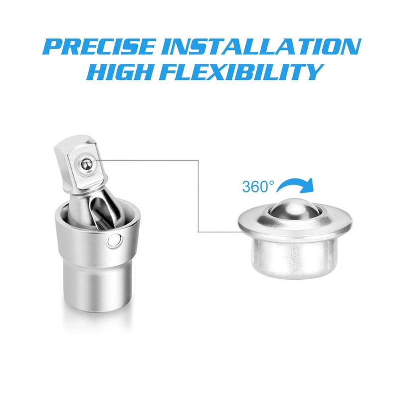 VILLCASE 10pcs Stainless Steel Ball Transfer Bearing Casters Universal Base