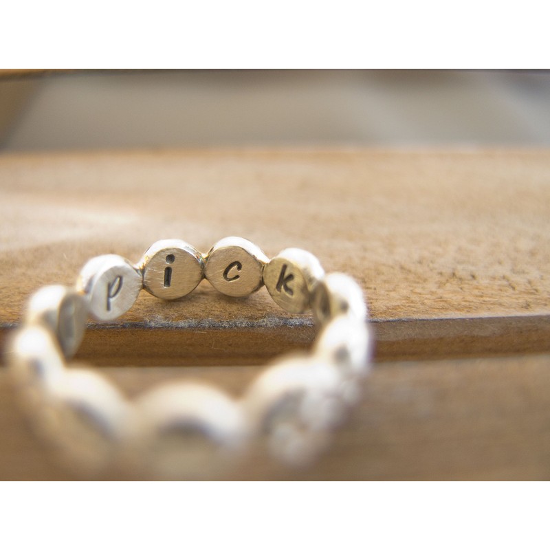 Sterling Silver Daisy Chain Ring, Flower Ring, I Pick You