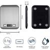 Viboos Digital Kitchen Scale, 5 kg High-Quality Stainless Steel Electronic