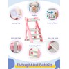 VBABY Foldable Toddler Tower, Adjustable Height Toddler Step Stool, Plastic
