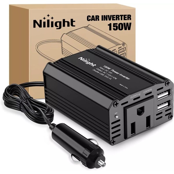 Nilight 150W Power Inverter 12V DC to 110V AC Car