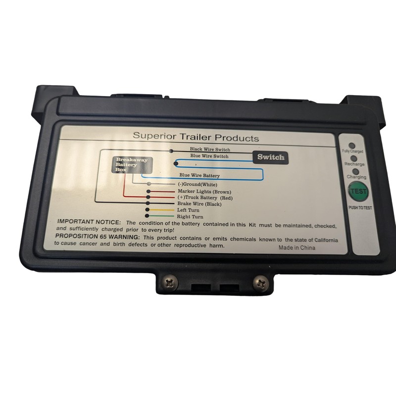 Trailer Breakaway Kit Top Load with LED Charge Indicator 12V10AH