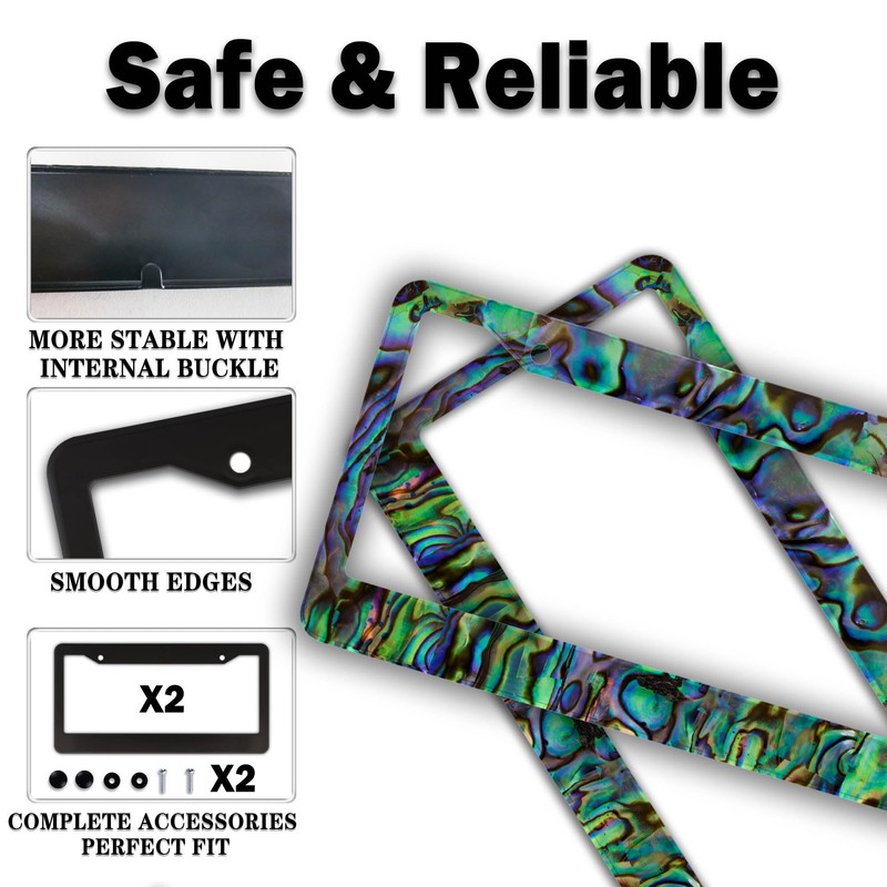 License Plate Frames Multicolor Fun License Plate Frame Cover Faux