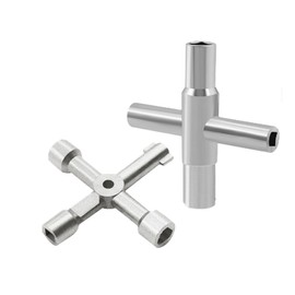 2 PCS 4 Way Sillcock Water Key,Multifunctional Repair Tool Faucet Wrench Key, for Faucet, Hose Bib, Spigot, Valve and Cupboard
