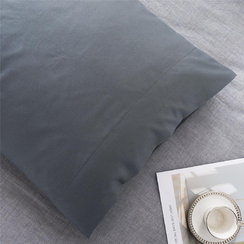 Microfiber Queen Bed Pillowcases 2 Pack, Super Soft Bed Pillow