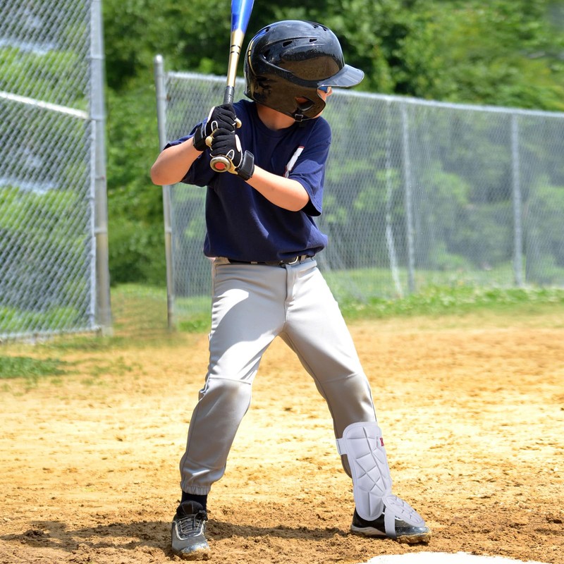 Baseball & Softball Catcher Leg Guards (White, Adult)