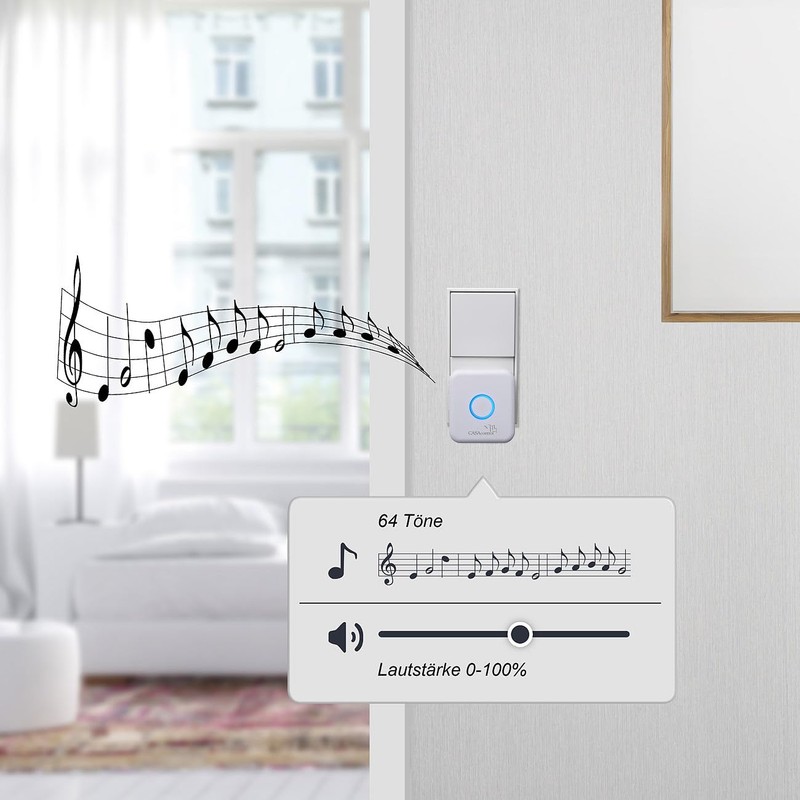 CASAcontrol Wireless Bell Light Signal: Wireless Bell Button & 2