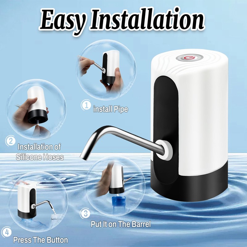 Water Table Pump, Portability Electric Water Pump with USB Data
