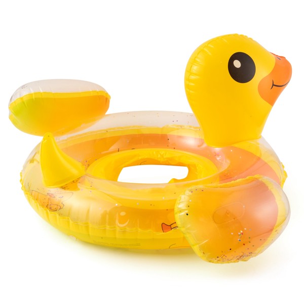 WATINC Swimming Ring Pool Inflatable for Children Yellow Duck Swimming