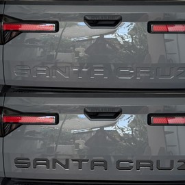 Tailgate Insert Letters Compatible with Hyundai Santa Cruz 2022 2023 2024 2025 Accessories 3D Rear Emblems Badge with Strong 3-m Adhesive Matte Black