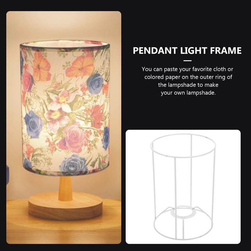 1pc Shade Holder E27 Bracket Frame Cylindrical Iron