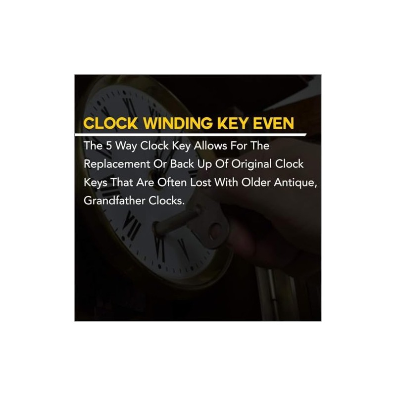 Universal Vintage Clock Winding Key 5 Prong Even Numbers 2