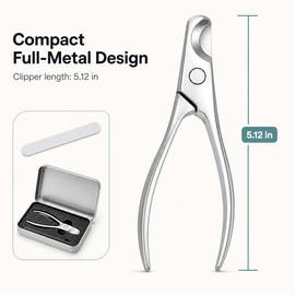 capasin Heavy Duty Large Dog Nail Clippers for Thick Nails, Professional Pet Nail Trimmer Set with PCB Nail File and Metal Storage Tin for Medium Large Dogs