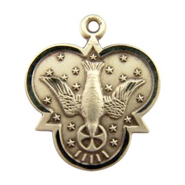 Sterling Silver the Holy Trinity Dove Confirmation Medal Pendant, 7/8 Inch