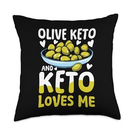 Olive Keto And Keto Loves Me Throw Pillow