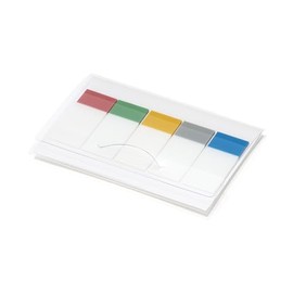 MUJI 83366728 Index Sticky Notes, Thick Film Type, 10 Sheets 1.4 x 0.6 inches (35 x 15 mm), 5 Colors