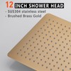 Rainfall Shower Head, BSTIIU 12 Inch Square Shaped Rain Shower