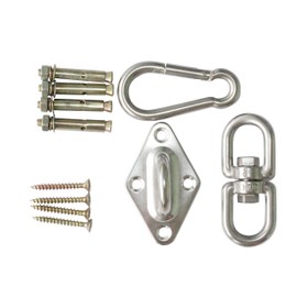 COMINGFIT Hammock Chair Ultimate Hanging Kit-Concrete Ceiling and Wooden Beam Hook Heavy Duty Hanger & Swivel Hook Snap