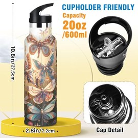 Contigo Ashland Chill 2.0, paquete de 2, 24 onzas, acero inoxidable con pajita y asa, doble aislamiento para bebidas frías y calientes, maíz azul y ac