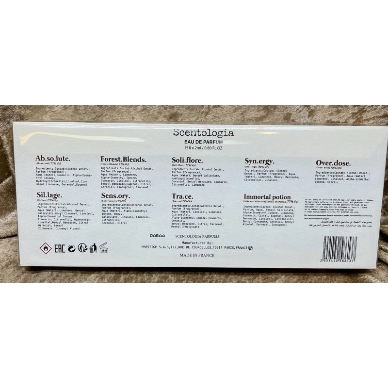 Scentologia Discovery 9 Samples Set EDP 2 Ml./0.60 Fl Oz.