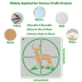 KyeeaDIY Pack of 36 Animal Stencils Drawing Painting Templates Reusable Plastic Stencils Kids Painting Stencils Washable for DIY Scrapbooking Craft Home Decoration (Pack of 36)