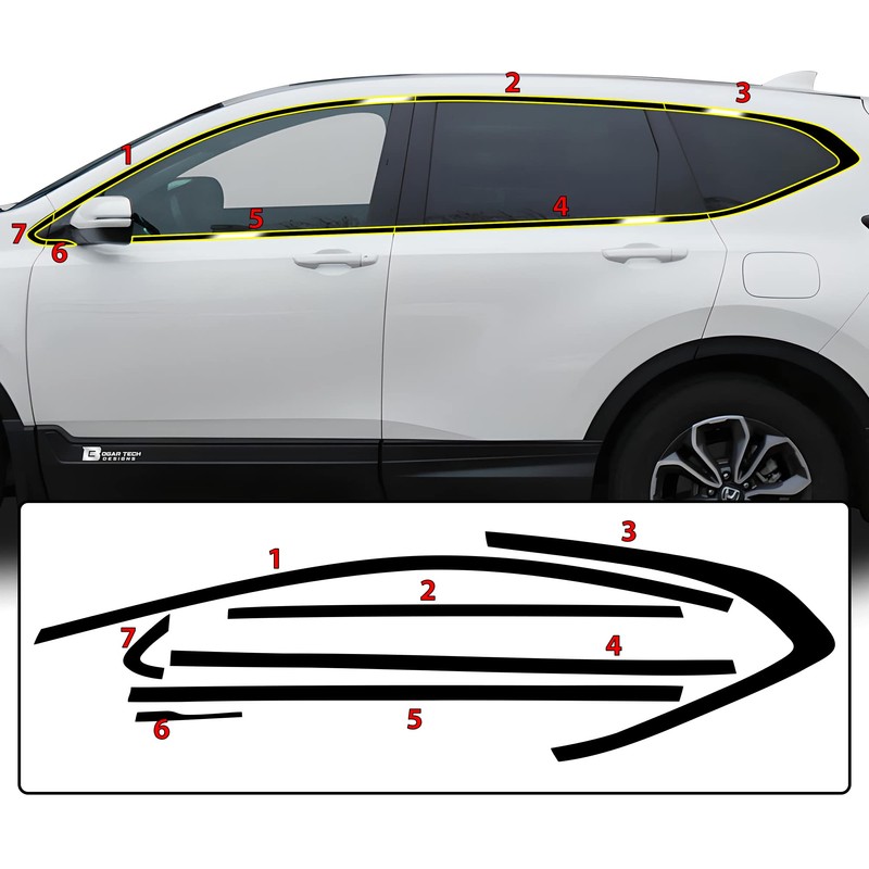 BOGAR TECH DESIGNS Side Window Chrome Delete Sticker Decal Vinyl