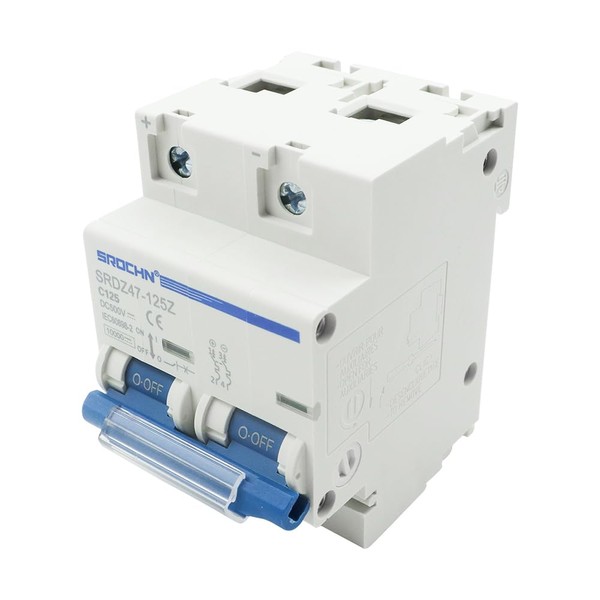ANCLLO Photovoltaic DC Circuit Breaker HSB6C-DC 2 Pole DC500V 125A
