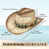 Straw Cowboy Hat for Women and Men, Western Cowgirl Hat