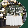 Exquisite 6 Pack White Plastic Table Cloth - 120 Inch