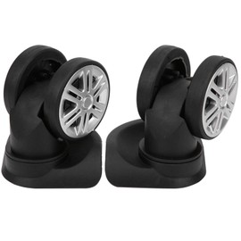 Luggage Wheels Replacement, Luggage Double Wheel, Wear Quite Luggage Replacement Wheels for Outdoor Trolley Case Black