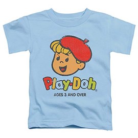 Play Doh 3 and Up Unisex Toddler T Shirt for Boys and Girls, Medium (3T) Light Blue