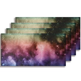 Molvyan 4 Pcs Fluorescent Light Covers for Ceiling Lights Classroom Office Magnetic Light Filters Light Diffusers for Reducing Harsh Glare Flicker 4 x 2 FT, Galaxy Star Sky