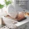 Kitchen Details Geode Deluxe Dish Drying Rack with Drain Board