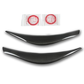 2pcs Carbon Fiber Headlight Eyebrow Cover Headlight Eyelid Decal Trim Repalcement for Hyundai Veloster 2011‑2017