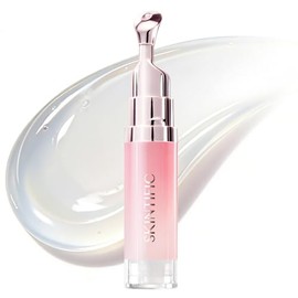 SKINTIFIC Peptide Brightening - Suero labial tintado, hidratante y voluminoso, bálsamo labial hidratante con polipéptidos y escualano para labios bril