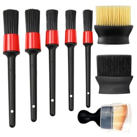 COLYUPO Car Detailing Brush Set 8 Pcs Auto Interior Cleaning Brushes Kit Soft Bristles Dusting Brush for Cleaning Engine Wheel Air Vent Motorcycle