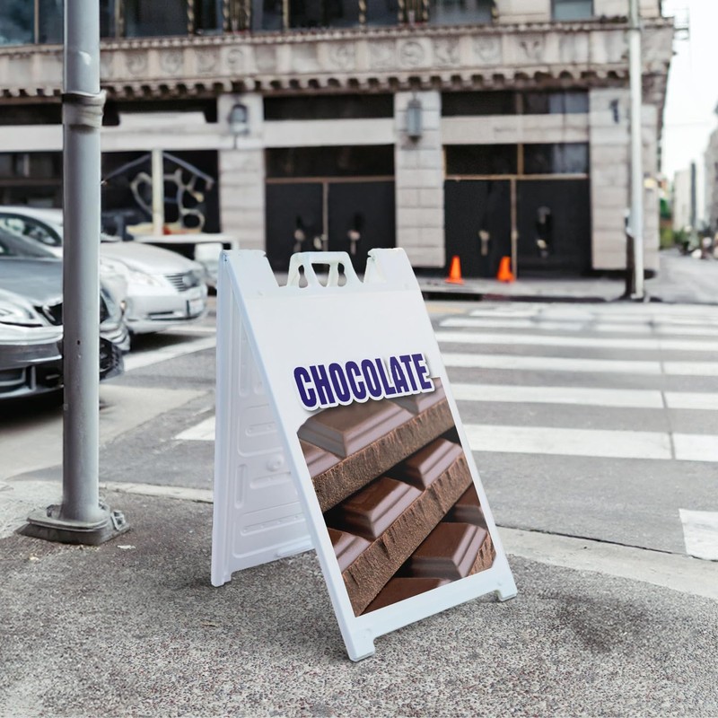 A-Frame Sidewalk Chocolate 24" x 36" Double Sided A-Frame Sidewalk