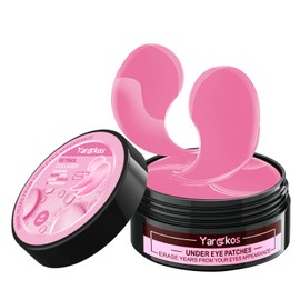 Yargkos 60 Pcs Pink Under Eye Patches, 30 Pairs Undereye Mask for Puffy Eyes Dark Circles Treatment, Collagen Gel Pads Hydrating for Eye Bags Puffiness Wrinkle, Women Men Beauty Skin Care Products